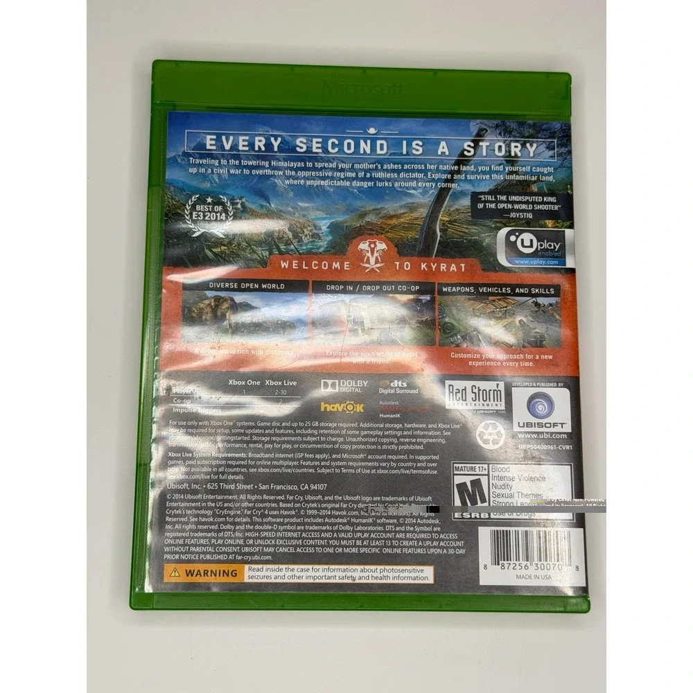 Far Cry 4 (Microsoft Xbox One, 2014) Complete with manual